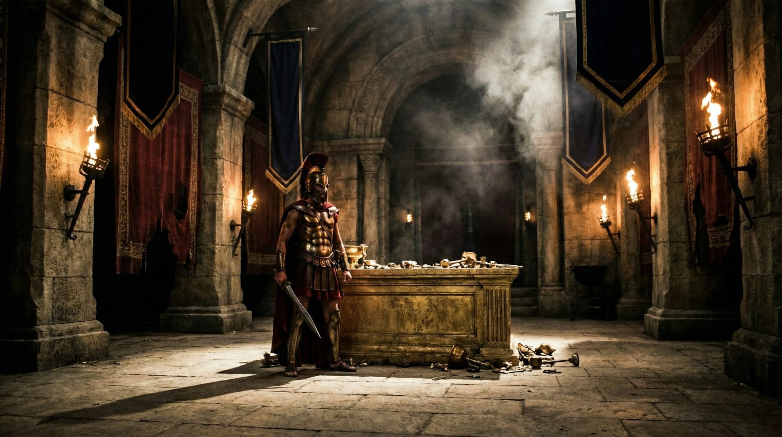 Antiochus IV Epiphanes desecrating the Jewish temple, a biblical foreshadow of the Antichrist