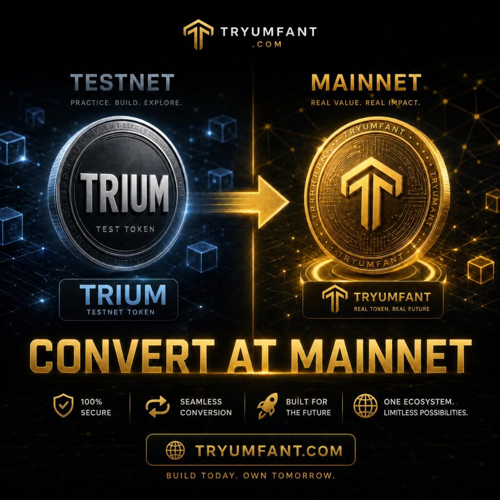 TRYUMFANT Testnet to Mainnet TRIUM transition